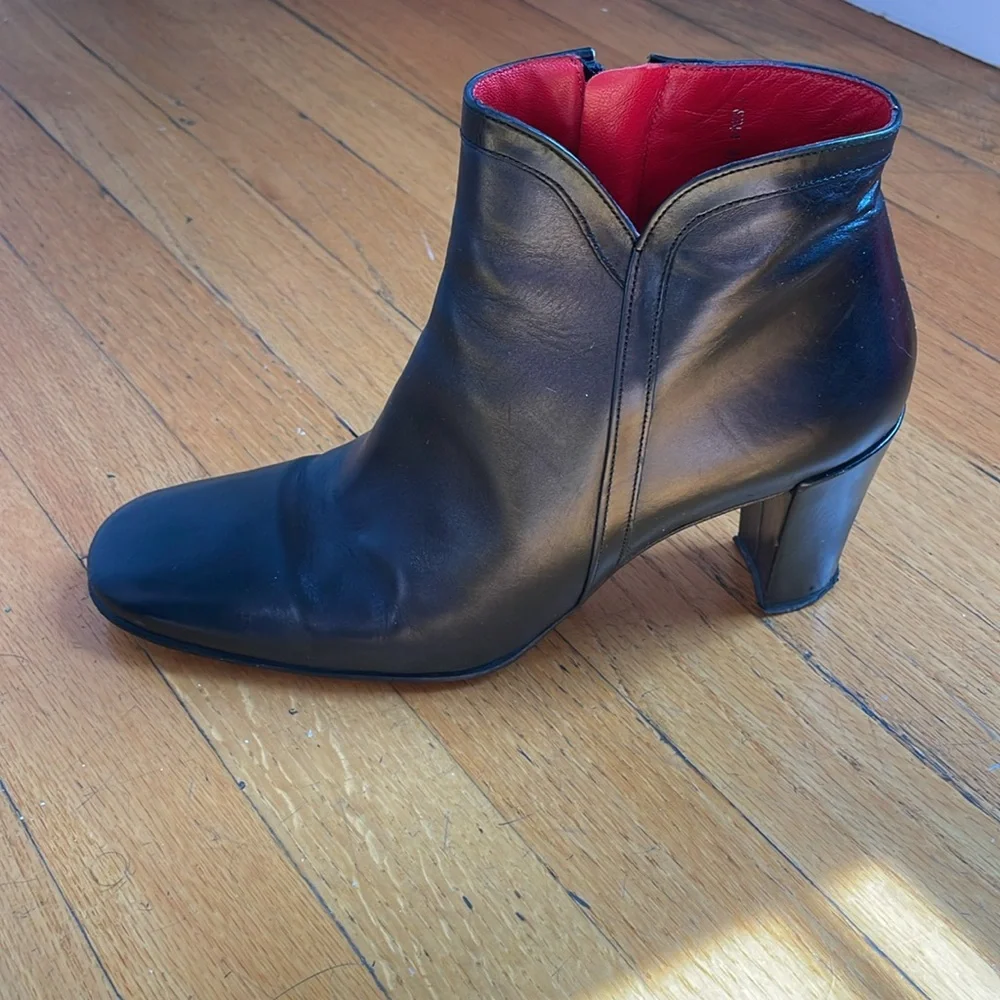 VINTAGE 90’s Free Lance black boots, square toe,size 40 - Picture 9 of 10